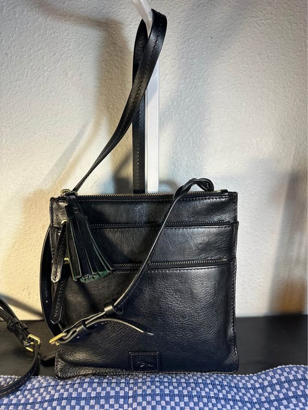 Dooney & Bourke Florentine Leather Triple Zip Crossbody Bag